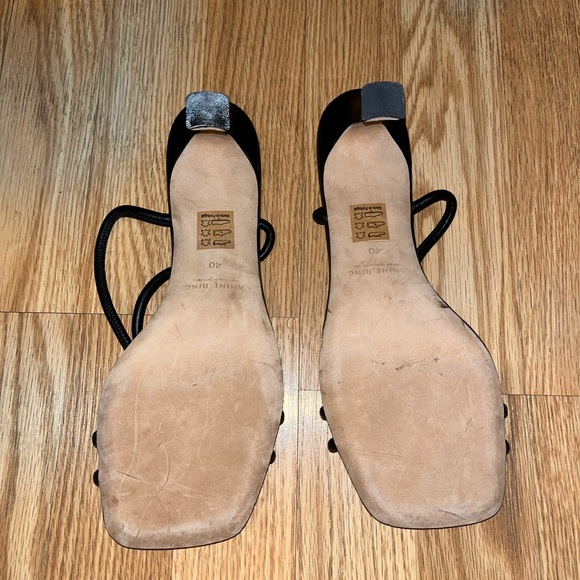 Anine Bing Valentina Leather 80mm Sandals in Black Size 40 - Picture 3 of 6